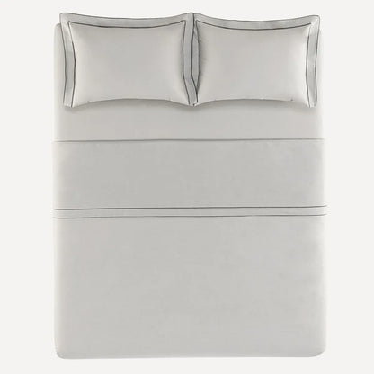 Juego de Cama Tamaño Queen de 200 Hilos con Bordado Juno