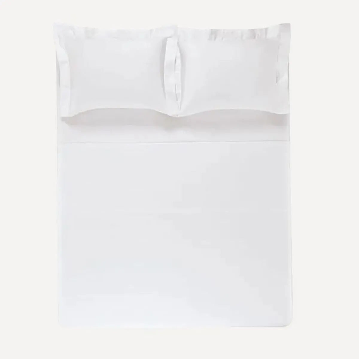 Juego de Cama Tamaño Queen, 300 hilos, 100 % algodón, blanco Bossa