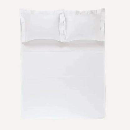 Juego de Cama Tamaño Queen, 300 hilos, 100 % algodón, blanco Bossa