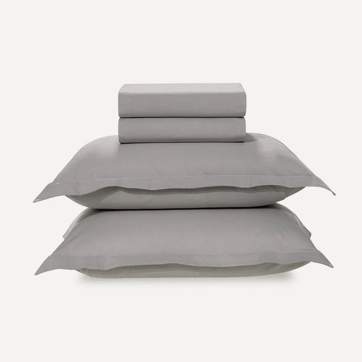 Juego de Cama Tamaño Queen, 200 hilos, 100 % algodón, tono titanio