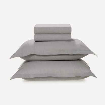 Juego de Cama Tamaño Queen, 200 hilos, 100 % algodón, tono titanio