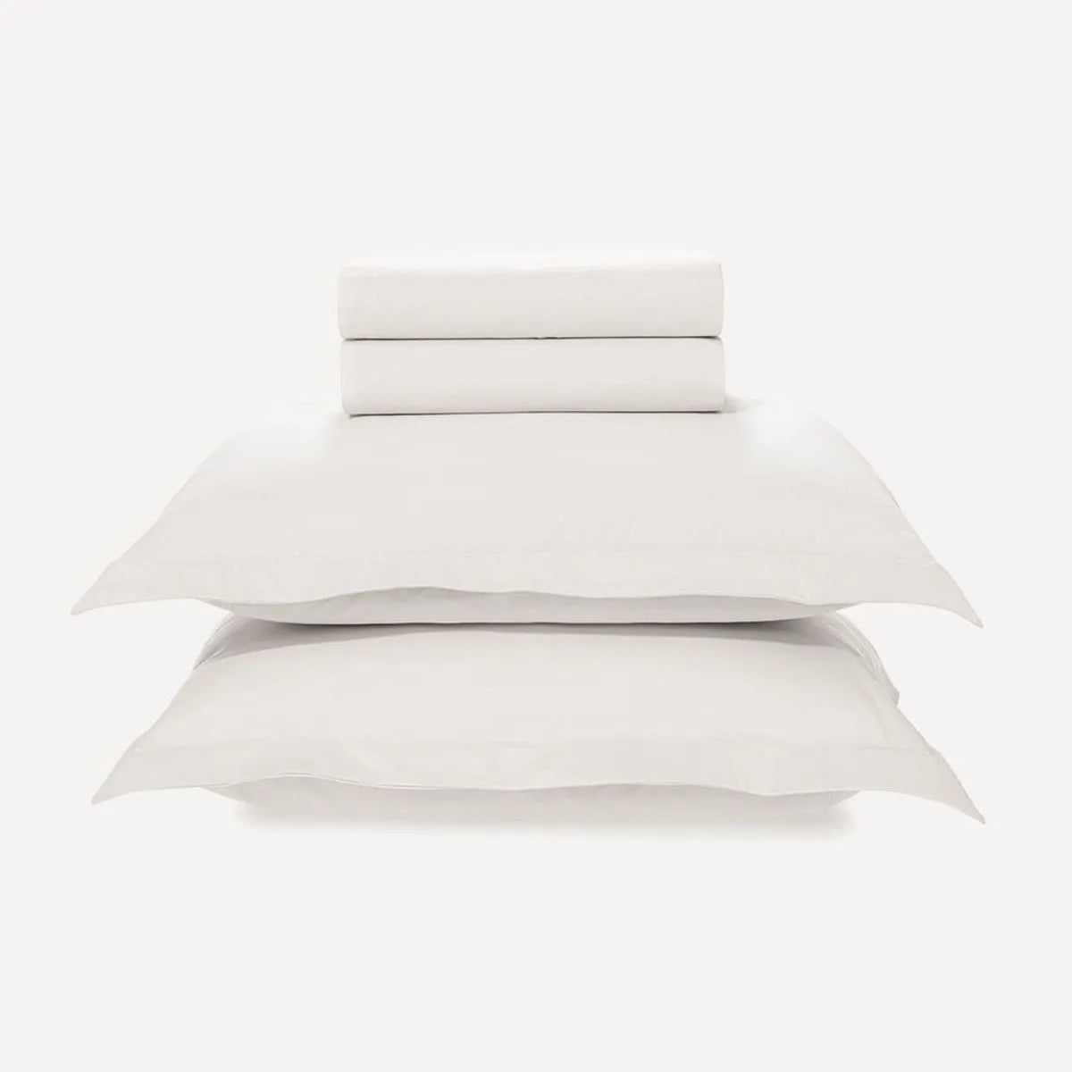 Juego de Cama Tamaño Queen, 200 Hilos, 100 % Algodón, tono blanco