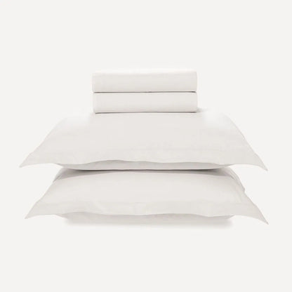 Juego de Cama Tamaño Queen, 200 Hilos, 100 % Algodón, tono blanco