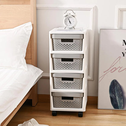 Cajonera Organizadora 31x66x38 cm Gris/Plata