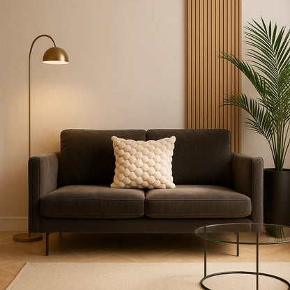 Funda de cojín beige 45x45 textura burbuja sofá 651