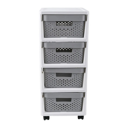 Cajonera Organizadora 31x66x38 cm Gris/Plata