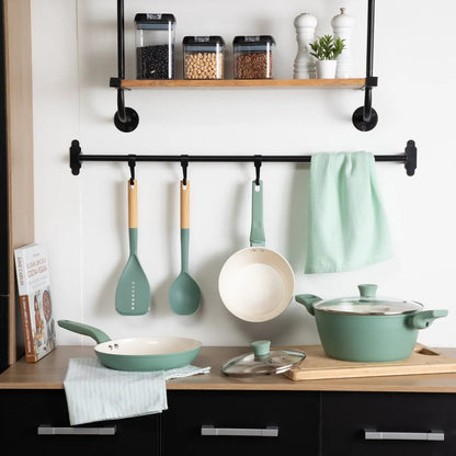 Batería De Cocina 7 Piezas Antiadherente Cerámico Esencial Mica