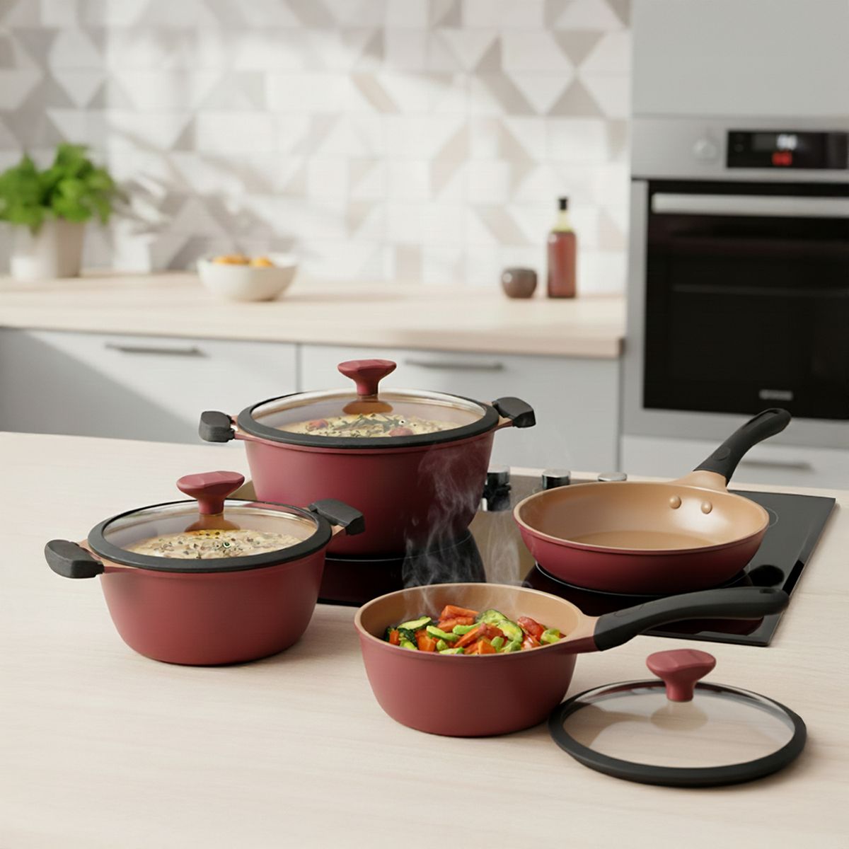 Batería de Cocina Cerámica 7 Piezas Wurden