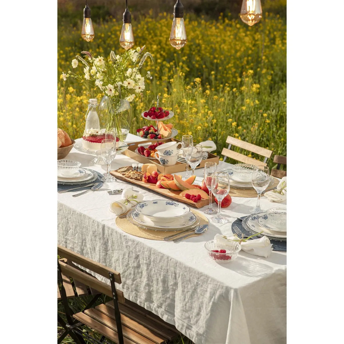 Juego De Vajilla Cerámica Blanca Puntos 30 Piezas Roberta Allen