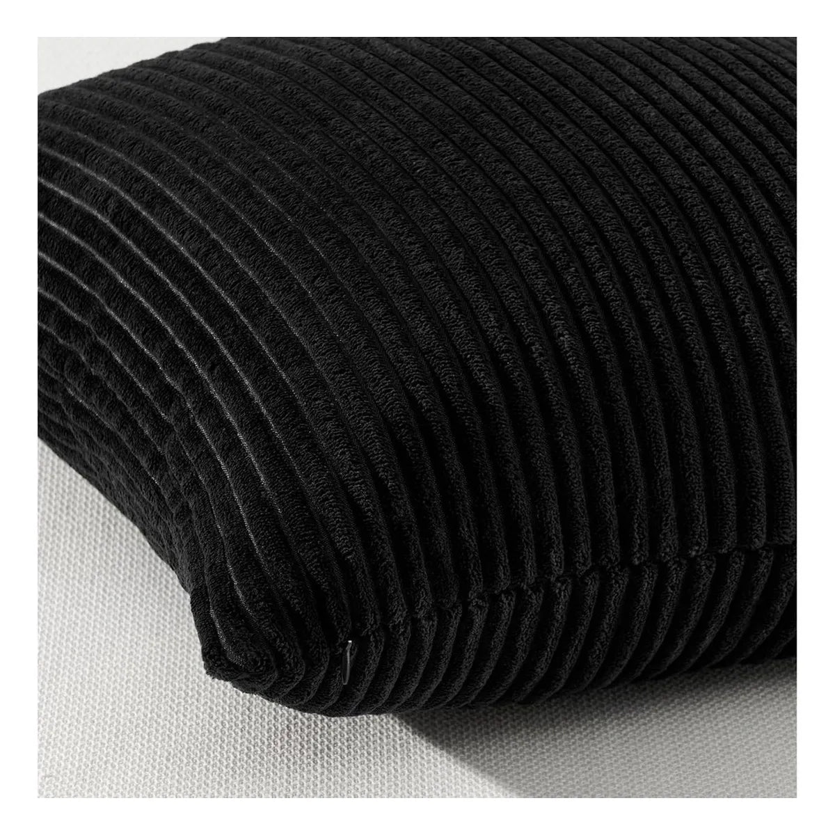 Set De 2 Fundas De Cojines Cama Sillon Suave Negra 45 X 45 Aura Zeus