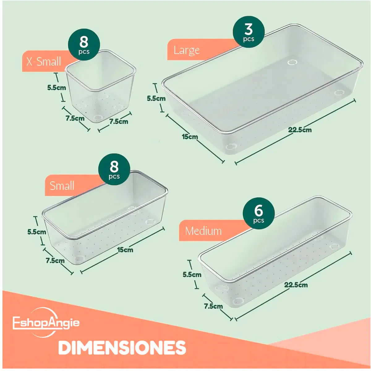 Set De 25 Cajones De Escritorio Organizadores