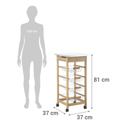 Carro Organizador de Verduras 4 Canastos