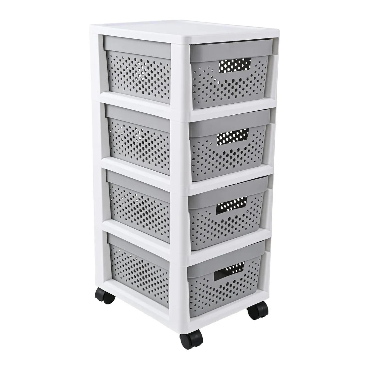 Cajonera Organizadora 31x66x38 cm Gris/Plata