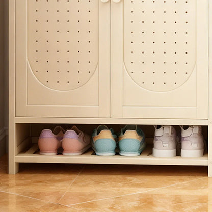 Zapatero Organizador De Bambú De 7 Niveles Y 3 Puertas