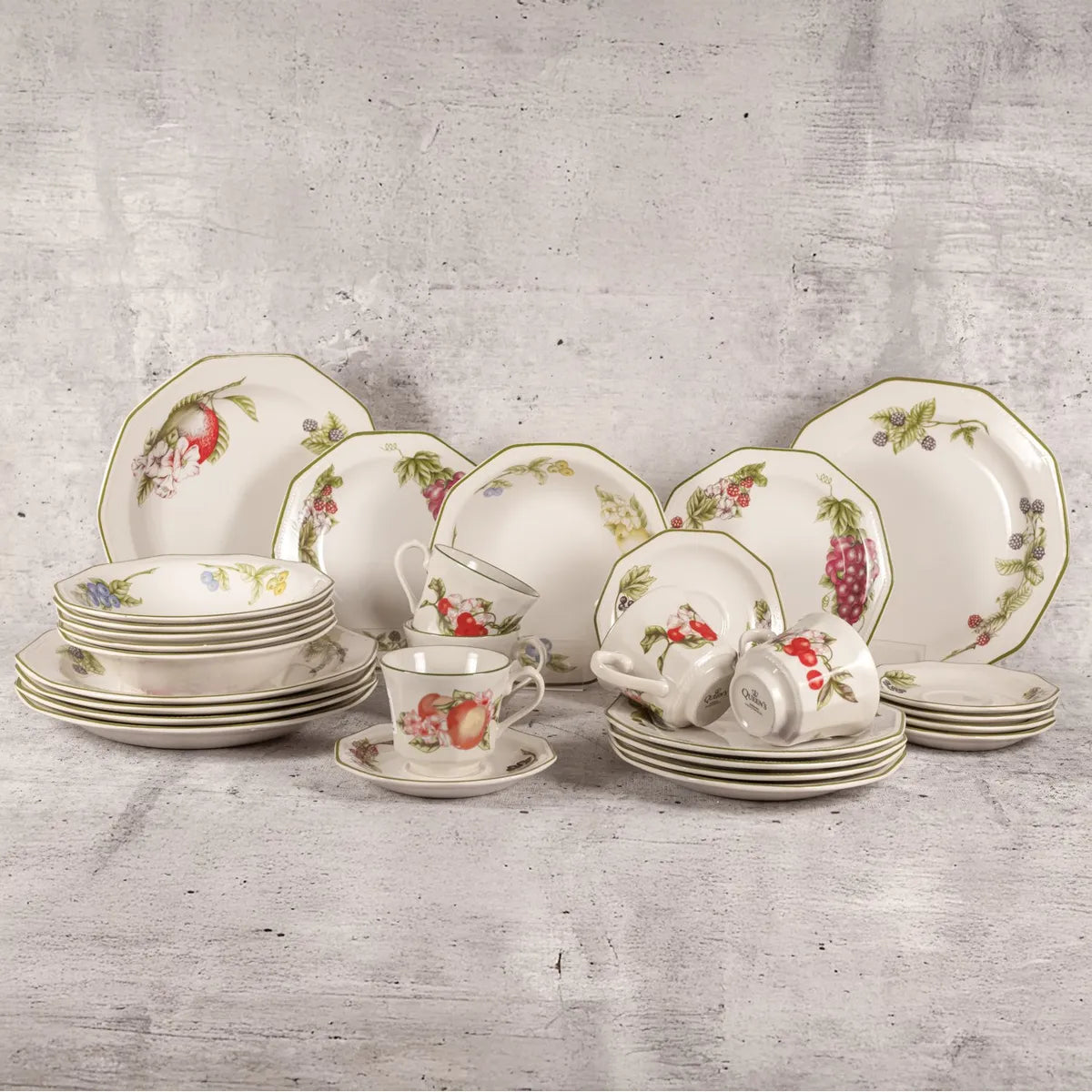 Juego De Vajilla Cerámica 30 Piezas Orchard Queens