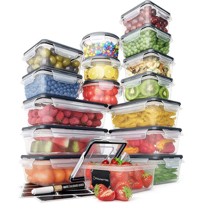 Set 12 Organizador Para Refrigerador Y Cocina Contenedores Con Tapa
